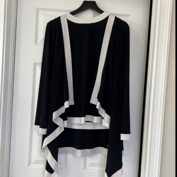 Joseph Ribkoff Asymmetric Cardigan with matching Sleeveless top - Picture 2 of 8